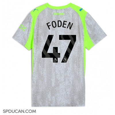 Zenski Nogometni Dres Manchester City Phil Foden #47 Rezervni 2025-26 Kratak Rukav Zenski Nogometni Dres Manchester City Phil Foden #47 Rezervni 2025-26 Kratak Rukav
